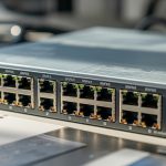 Cisco Catalyst 9300 network switch front panel