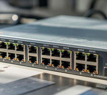 Cisco Catalyst 9300 network switch front panel