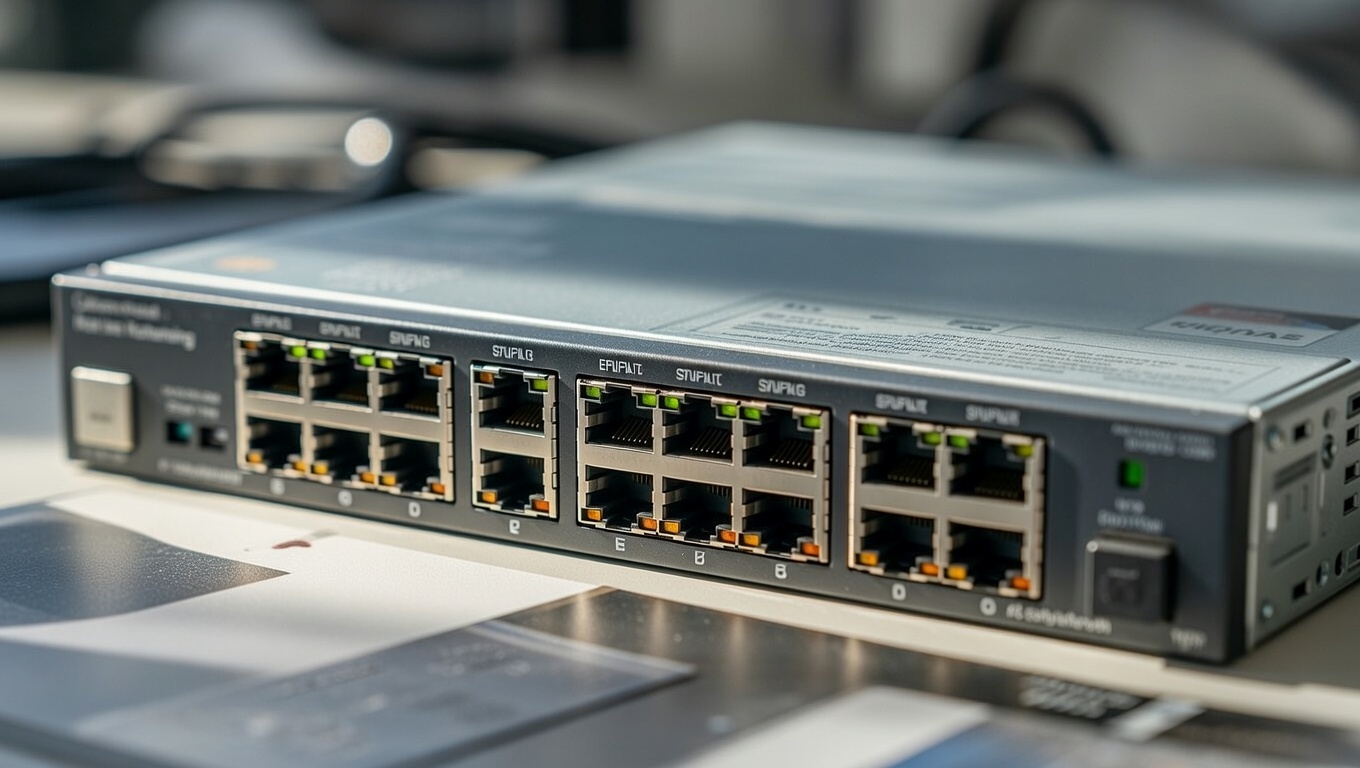 Cisco Catalyst 9300 network switch front panel